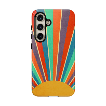 Retro Rainbow Sunburst Samsung Galaxy Tough Case