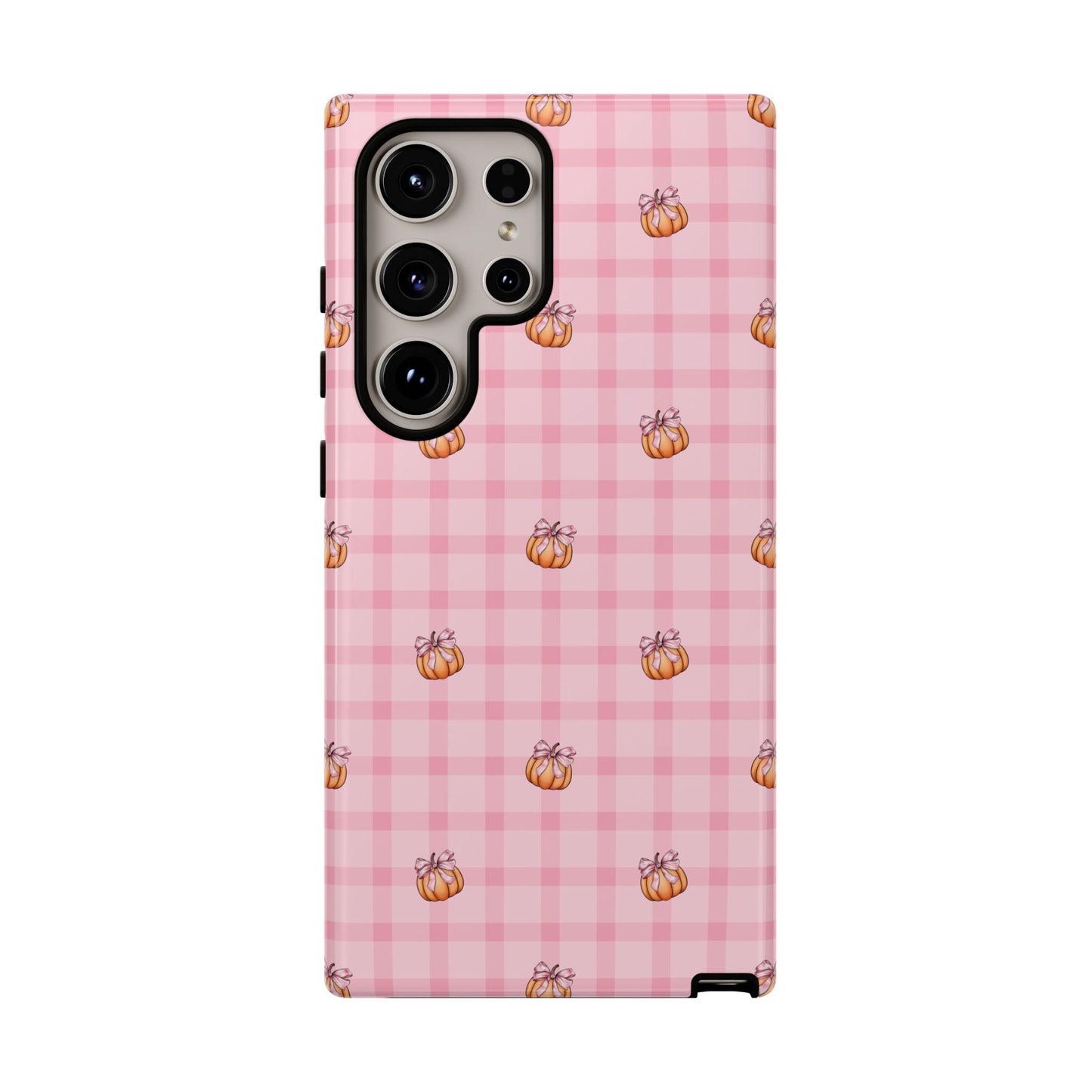Pink Gingham Pumpkins Samsung Galaxy Tough Case