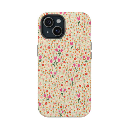 Vintage Cream Wildflower Meadow MagSafe® iPhoneTough  Case
