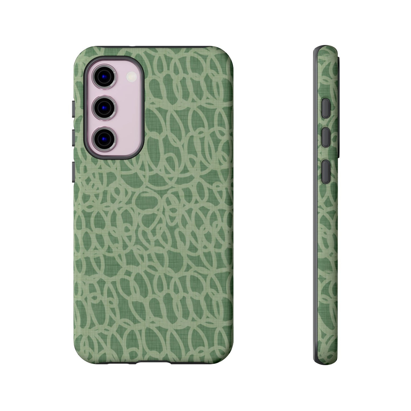 Sage Green Scribble Loops Samsung Galaxy Tough Case