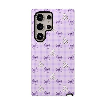 Purple Gingham Ghosts & Bows Samsung Galaxy Tough Case