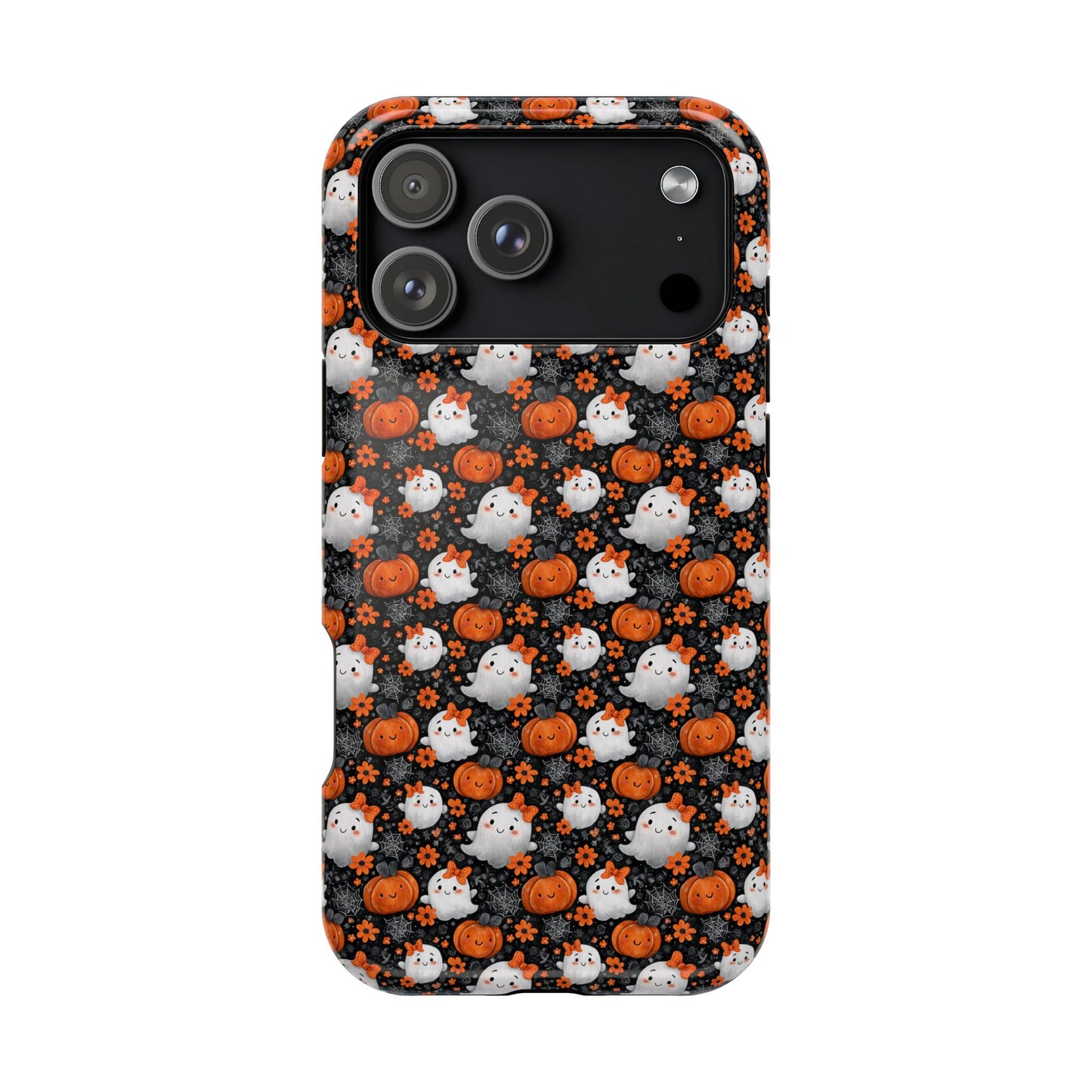 Cute Kawaii Lady Ghosts & Pumpkins MagSafe® iPhone Tough Case