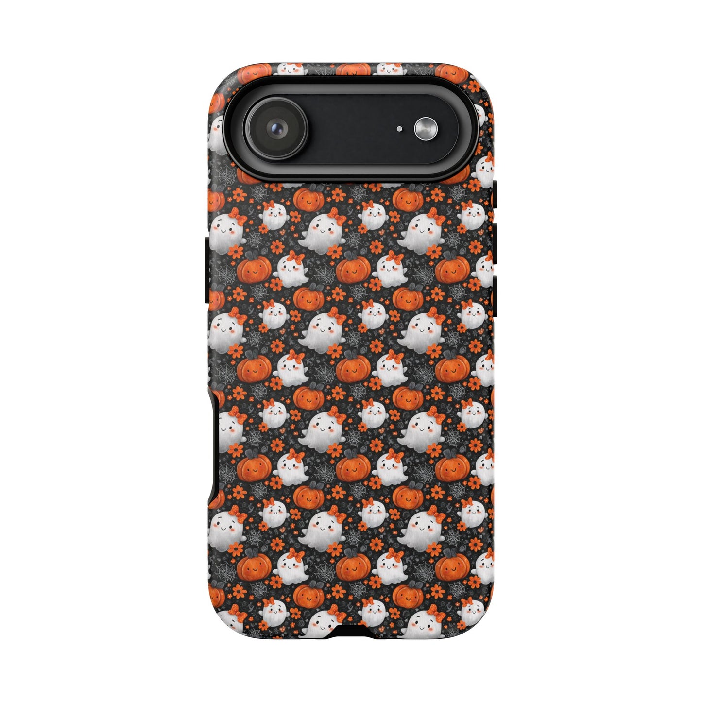 Cute Kawaii Lady Ghosts & Pumpkins iPhone Tough Case