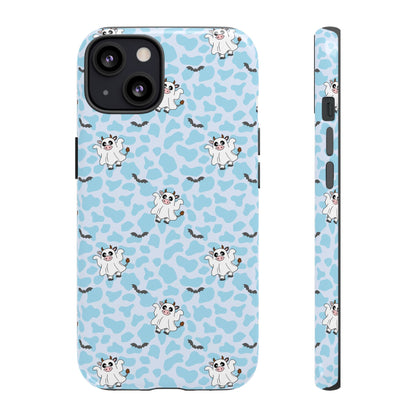 Pastel Blue Moo Ghosts & Bats iPhone Tough Case