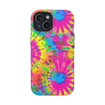 Neon Tie-Dye Burst MagSafe® Tough iPhone Case