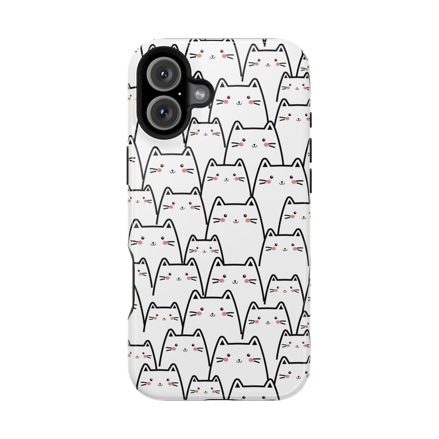Kawaii Cat Crowd MagSafe® Tough iPhone Case