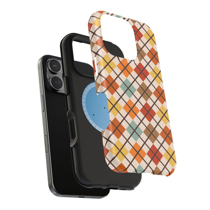 Autumn Argyle MagSafe® Tough iPhone Case