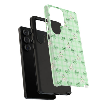 Green Gingham Ghosts & Bows Samsung Galaxy Tough Case