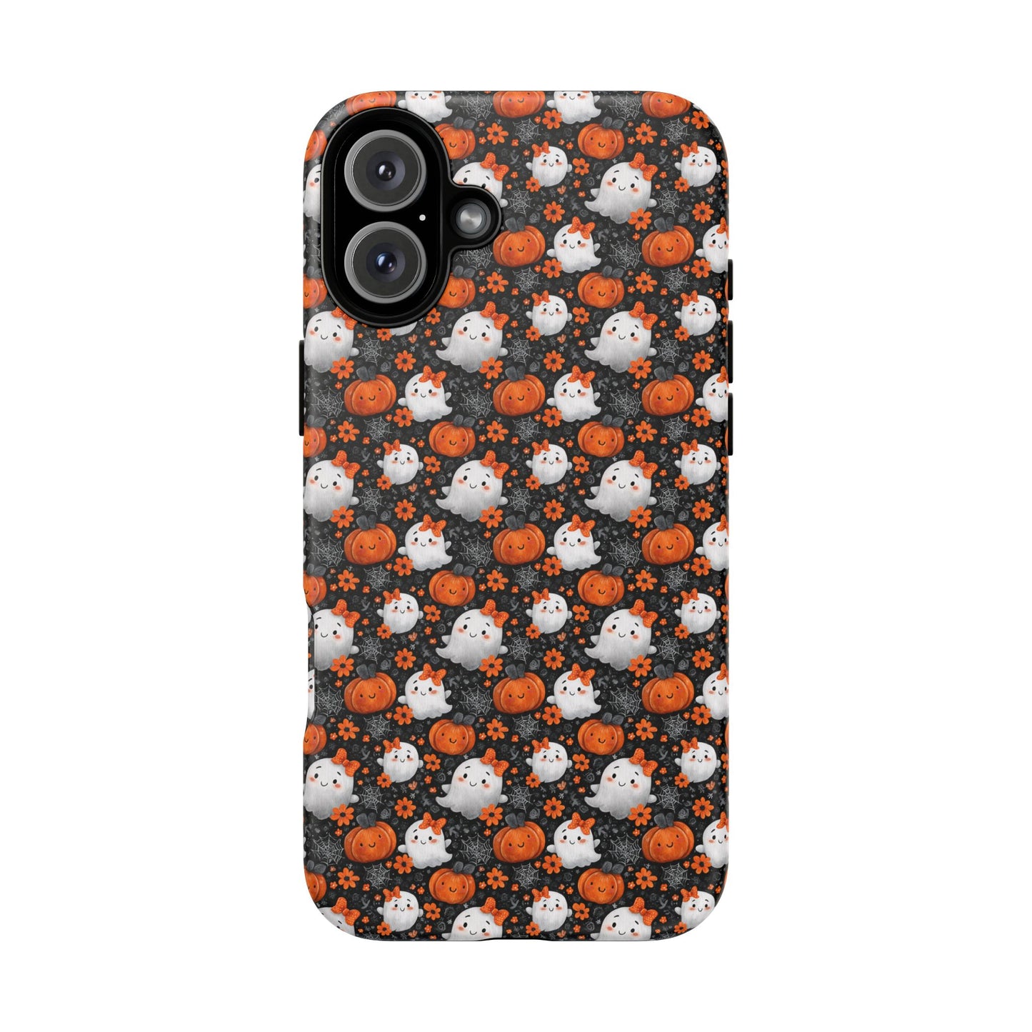 Cute Kawaii Lady Ghosts & Pumpkins iPhone Tough Case