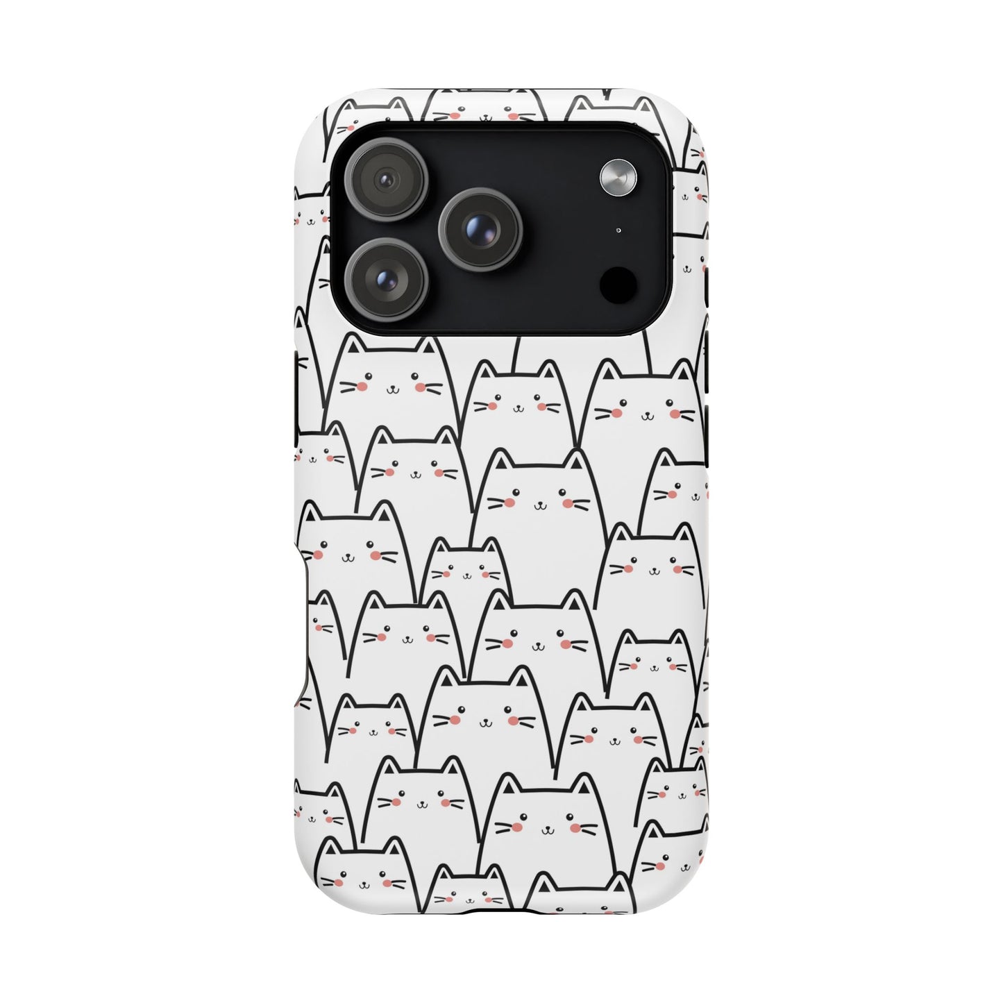 Kawaii Cat Crowd MagSafe® Tough iPhone Case