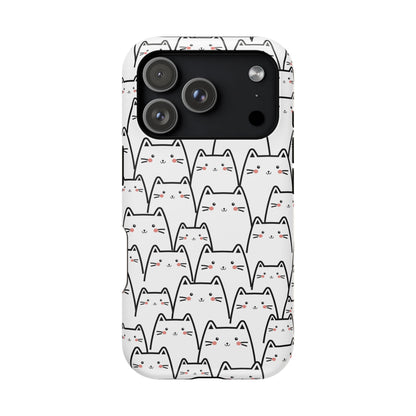 Kawaii Cat Crowd MagSafe® Tough iPhone Case