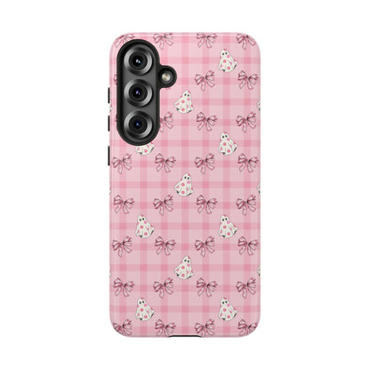 Pink Gingham Ghosts & Bows Samsung Galaxy Tough Case