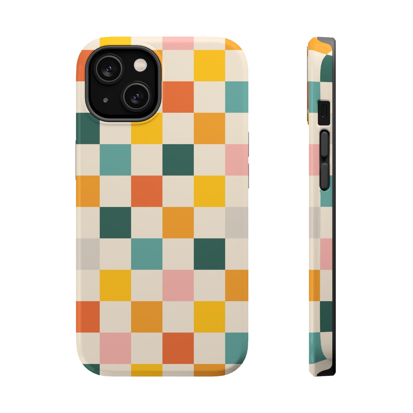 Retro 70s Gingham MagSafe® iPhone Tough Case