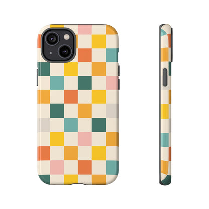 Retro 70s Gingham iPhone Tough Case