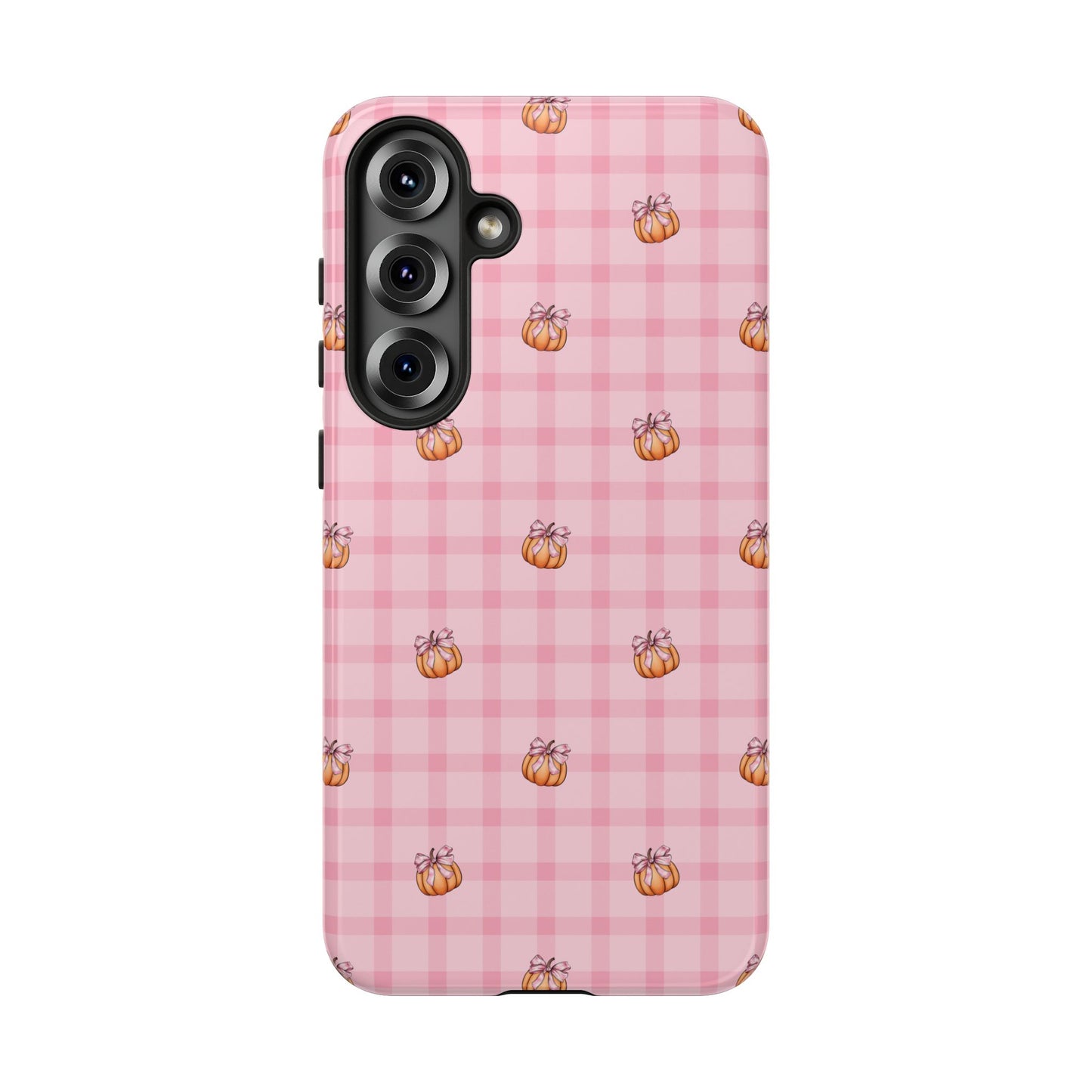 Pink Gingham Pumpkins Samsung Galaxy Tough Case