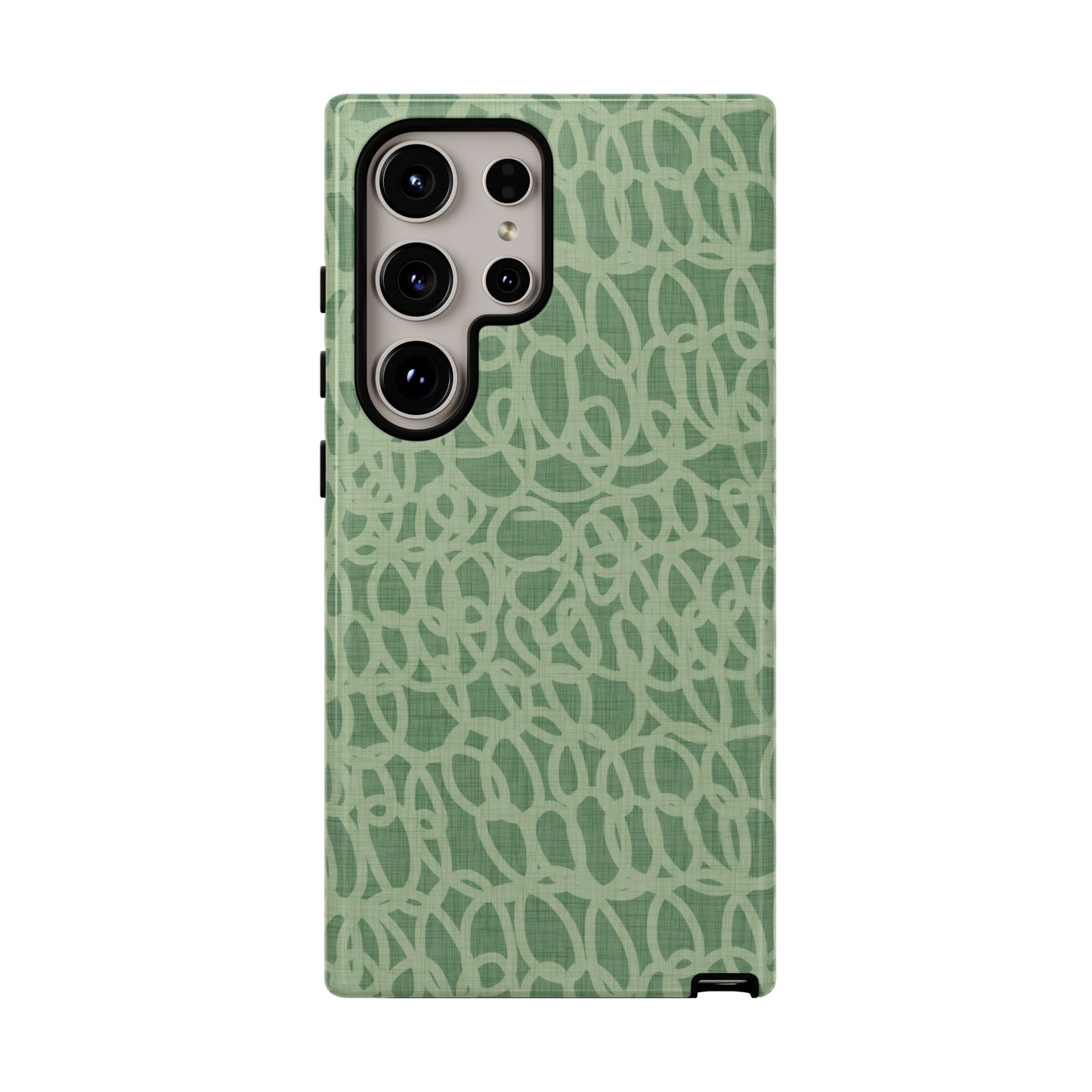 Sage Green Scribble Loops Samsung Galaxy Tough Case