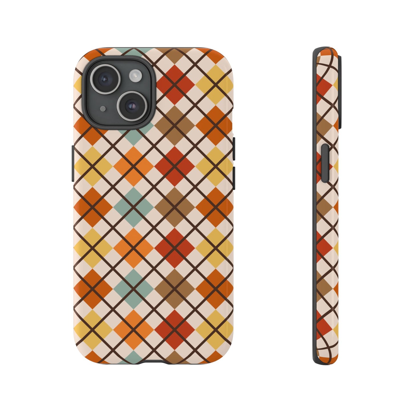 Autumn Argyle Tough iPhone Case