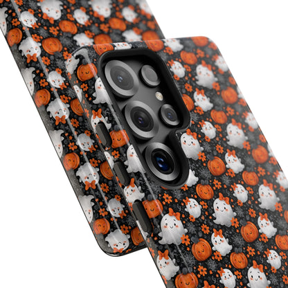 Cute Kawaii Lady Ghosts & Pumpkins Samsung Galaxy Tough Case