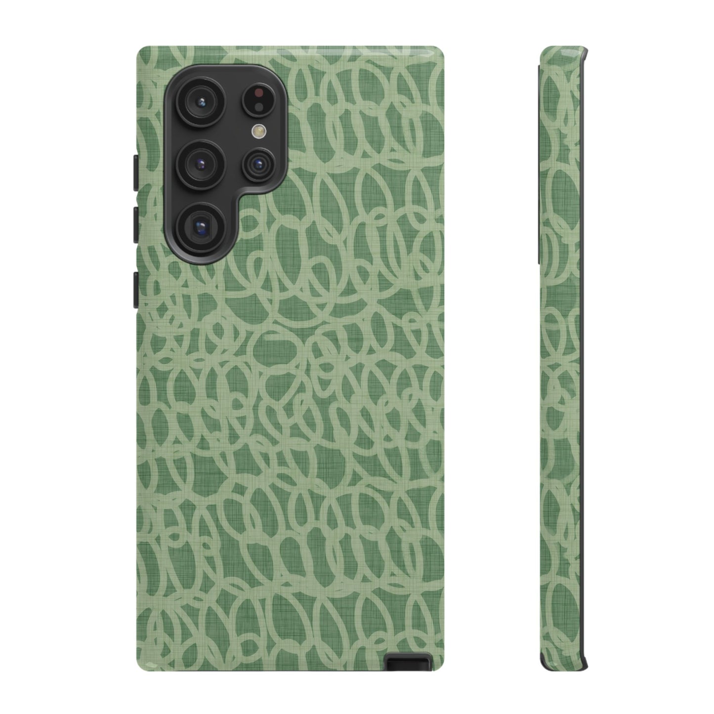 Sage Green Scribble Loops Samsung Galaxy Tough Case