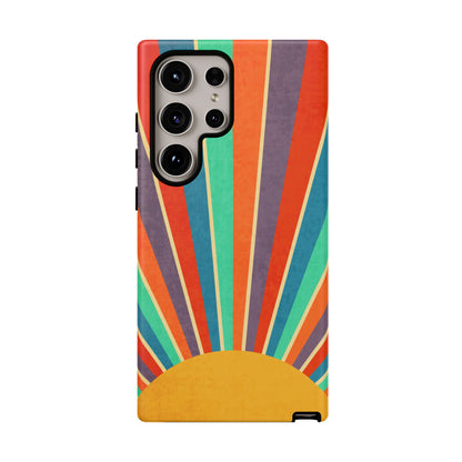 Retro Rainbow Sunburst Samsung Galaxy Tough Case