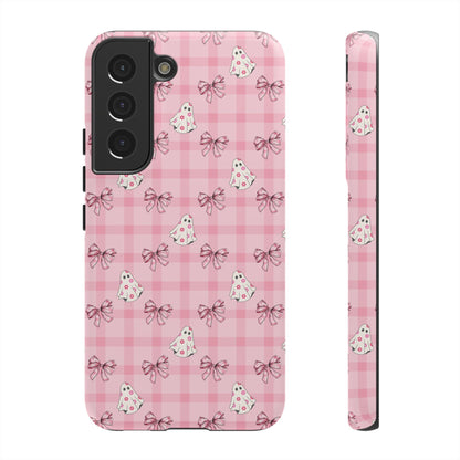 Pink Gingham Ghosts & Bows Samsung Galaxy Tough Case