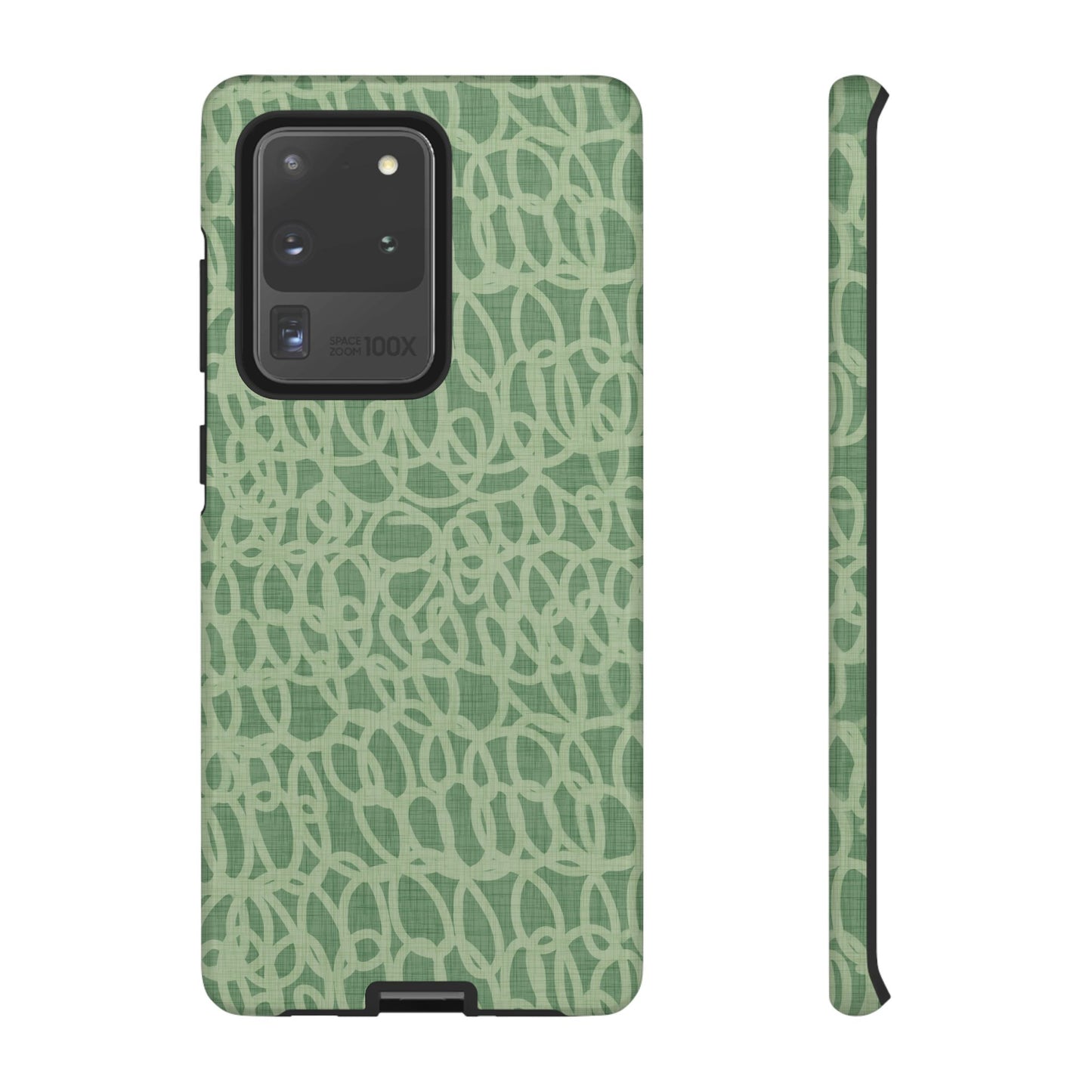 Sage Green Scribble Loops Samsung Galaxy Tough Case