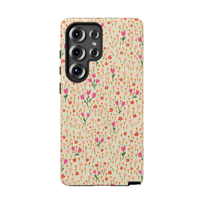Vintage Cream Wildflower Meadow Samsung Galaxy Tough Case