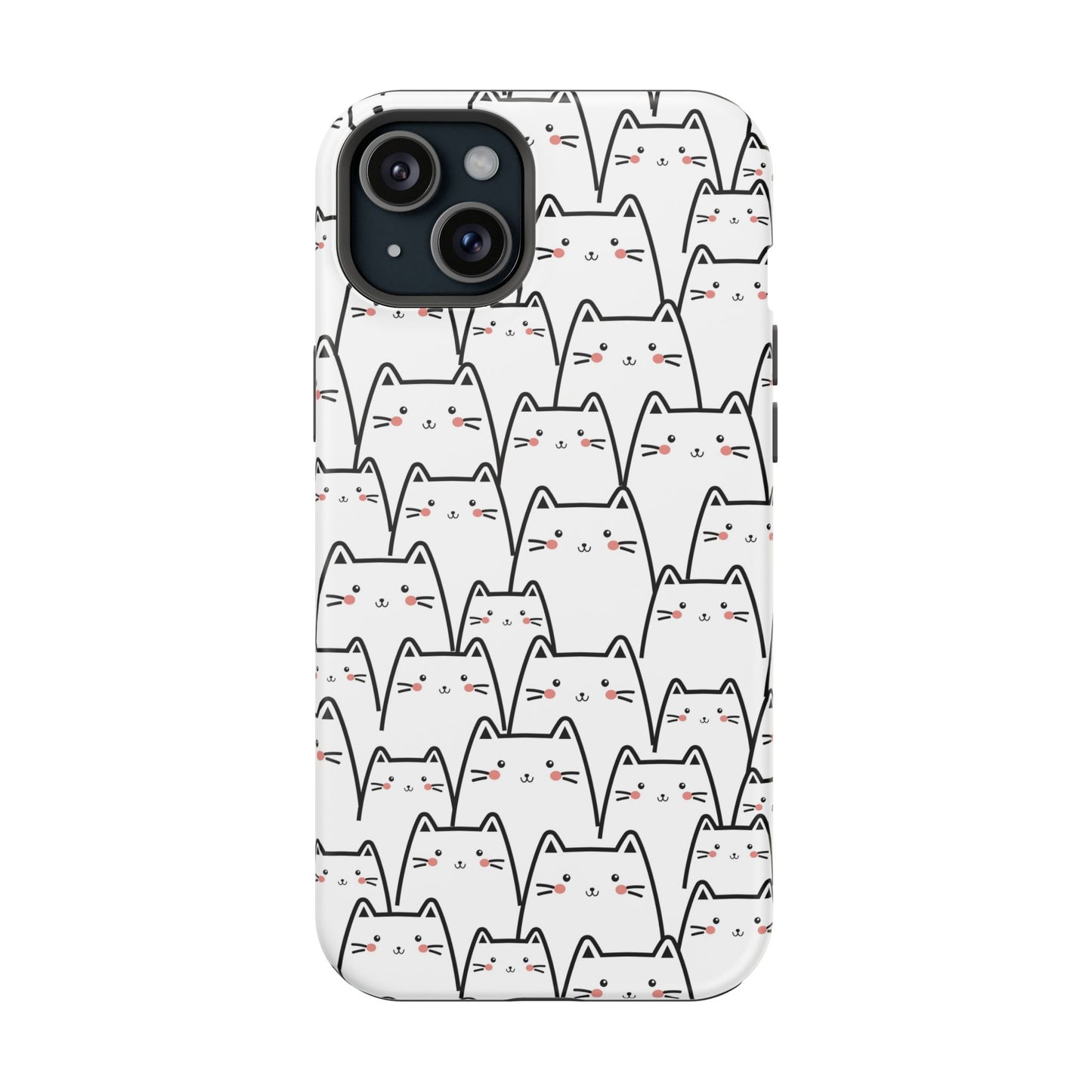 Kawaii Cat Crowd MagSafe® Tough iPhone Case
