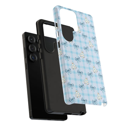 Blue Gingham Ghosts & Bows Samsung Galaxy Tough Case