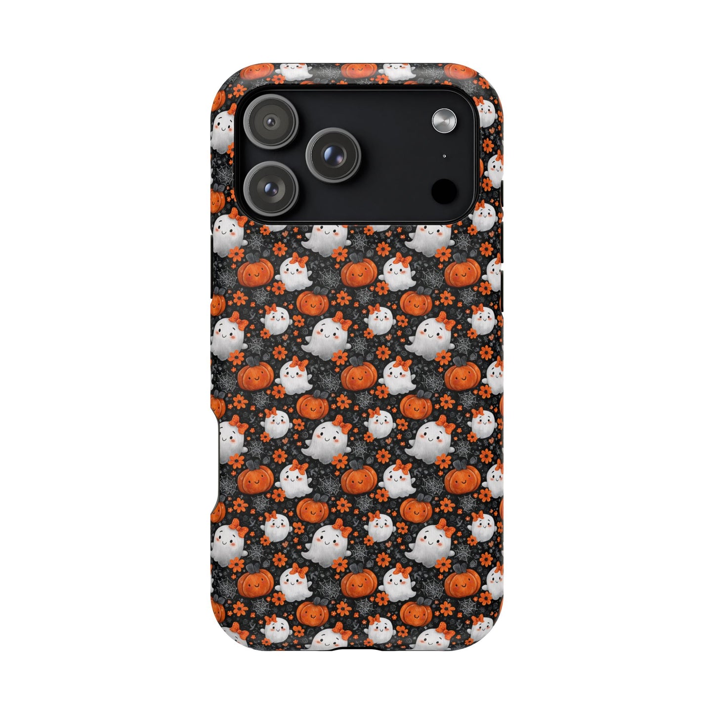 Cute Kawaii Lady Ghosts & Pumpkins MagSafe® iPhone Tough Case