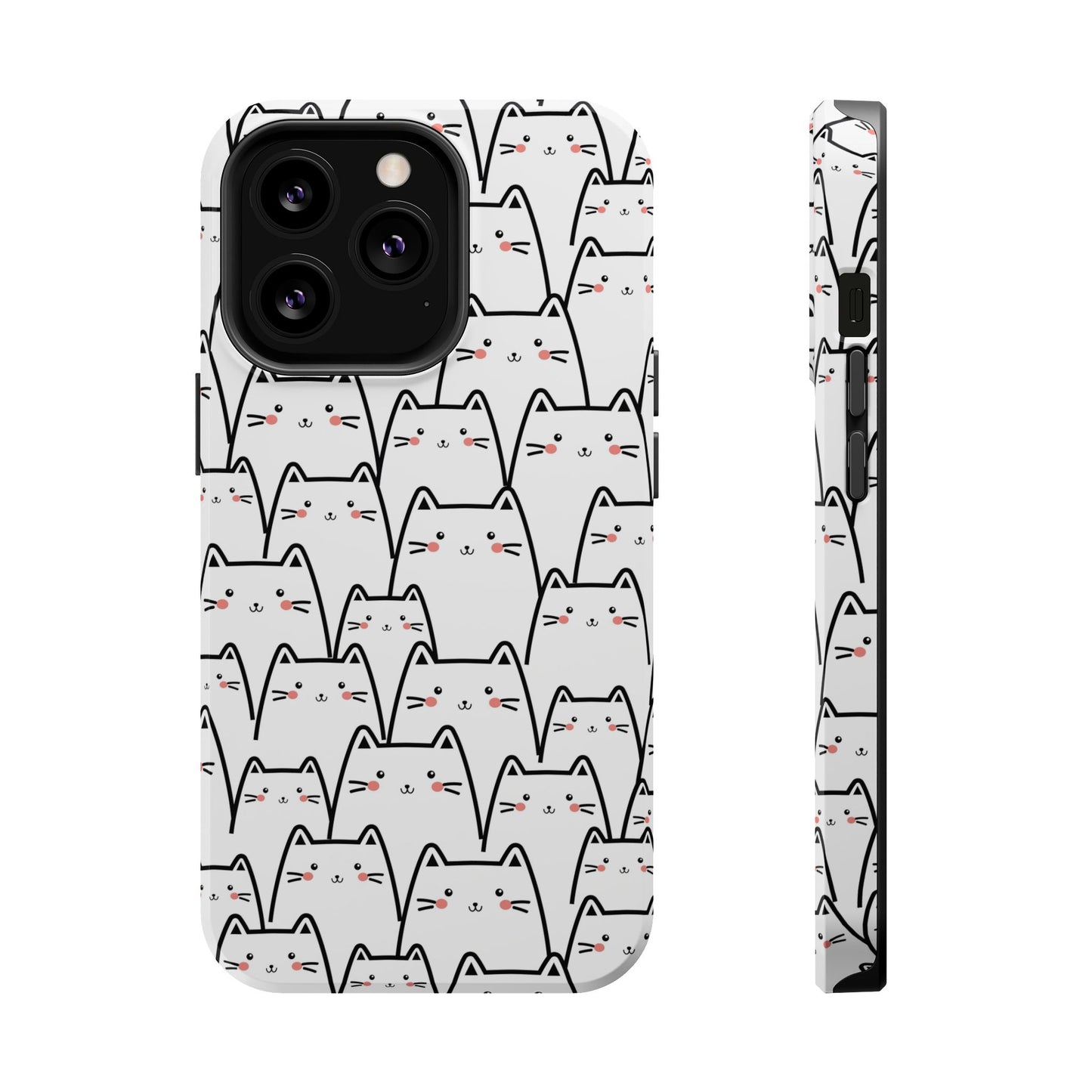 Kawaii Cat Crowd MagSafe® Tough iPhone Case
