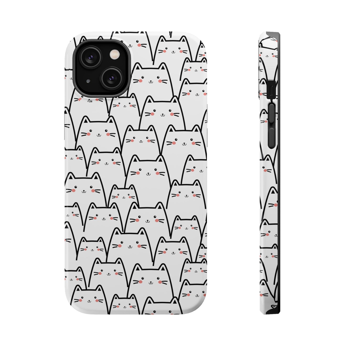 Kawaii Cat Crowd MagSafe® Tough iPhone Case