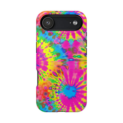 Neon Tie-Dye Burst MagSafe® Tough iPhone Case