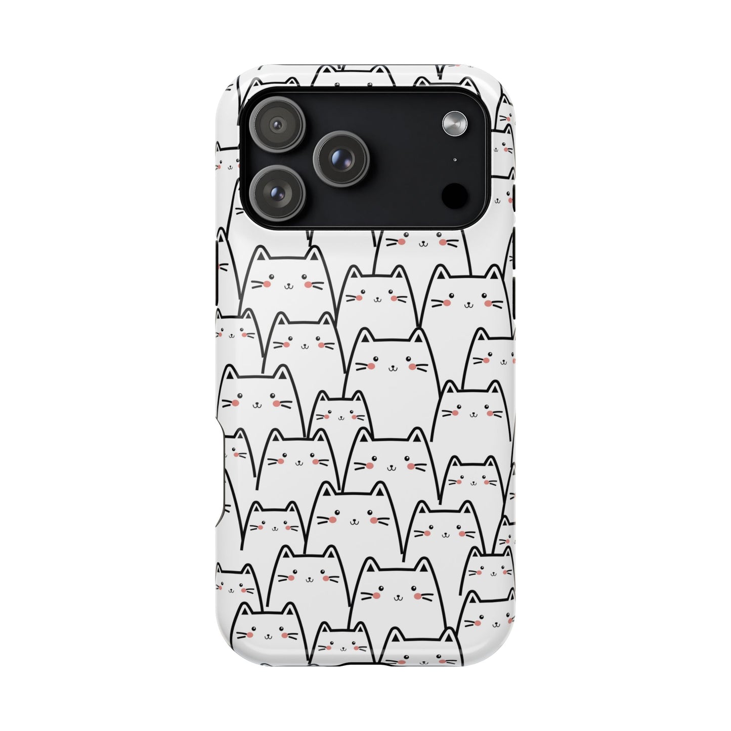 Kawaii Cat Crowd MagSafe® Tough iPhone Case
