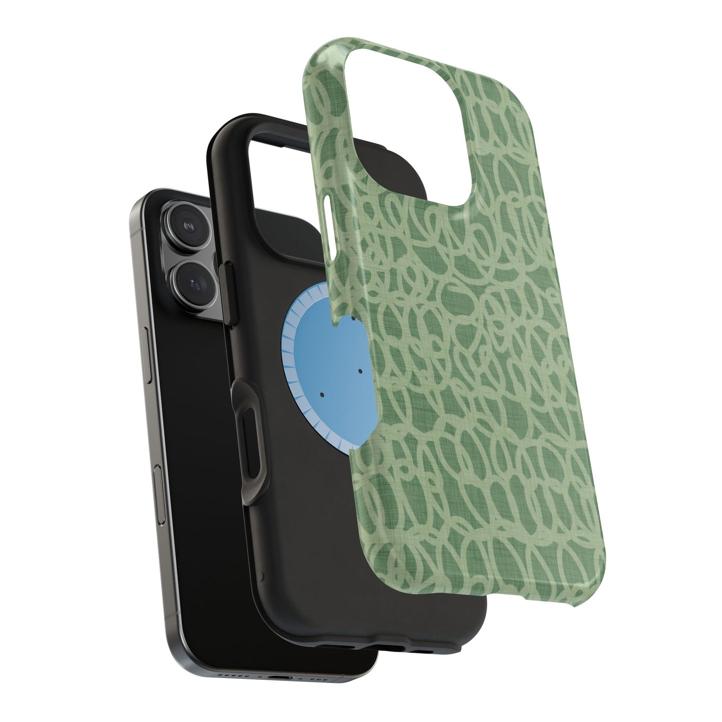 Sage Green Scribble Loops MagSafe® iPhone Tough Case