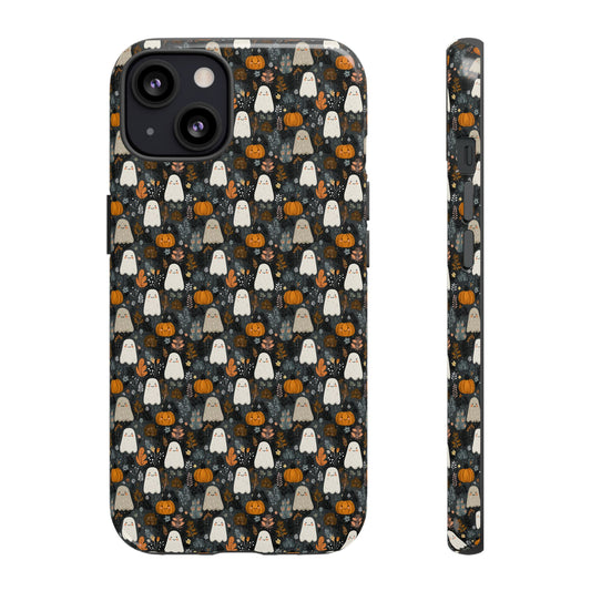 Ghost & Pumpkin iPhone Tough Case | Spooky‑Cute