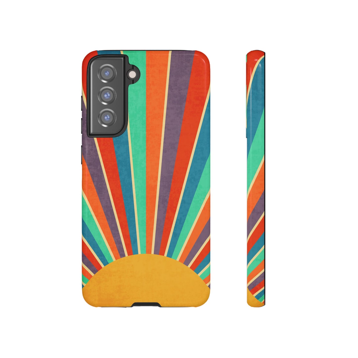 Retro Rainbow Sunburst Samsung Galaxy Tough Case