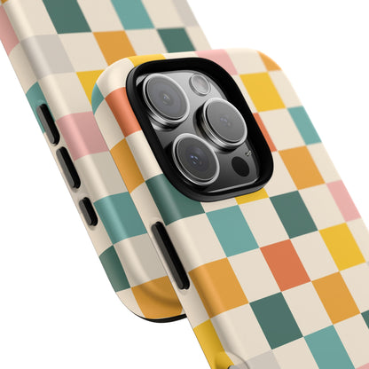 Retro 70s Gingham iPhone Tough Case