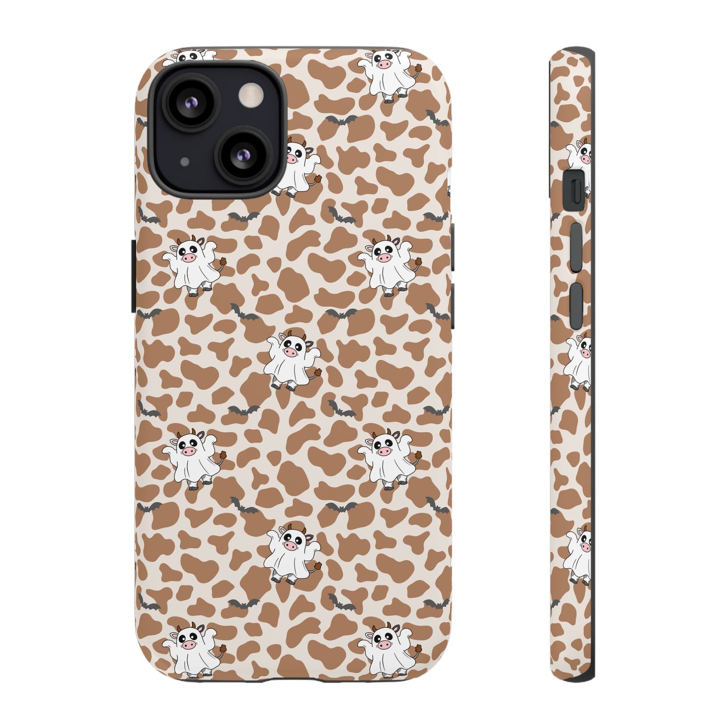Brown Moo Ghosts & Bats iPhone Tough Case