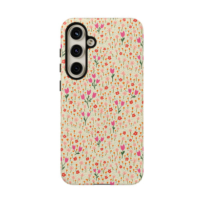 Vintage Cream Wildflower Meadow Samsung Galaxy Tough Case