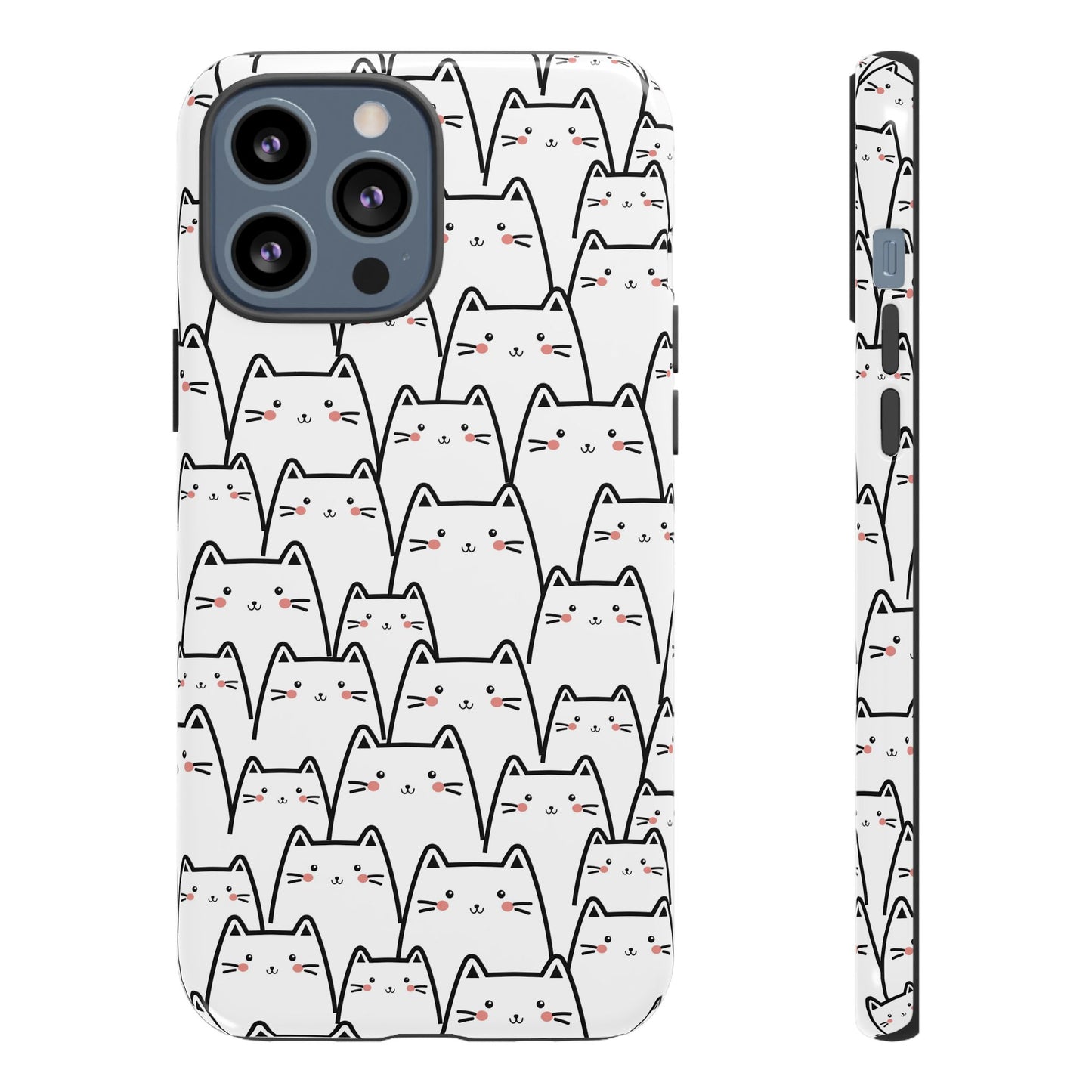 Kawaii Cat Crowd Tough iPhone Case