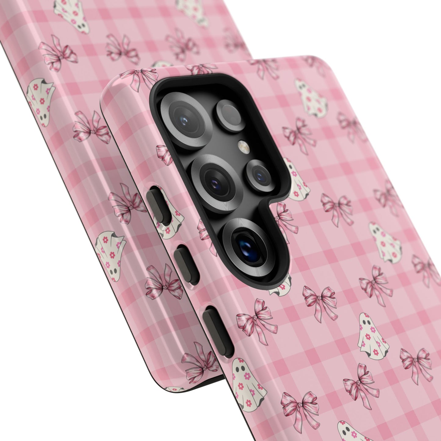 Pink Gingham Ghosts & Bows Samsung Galaxy Tough Case