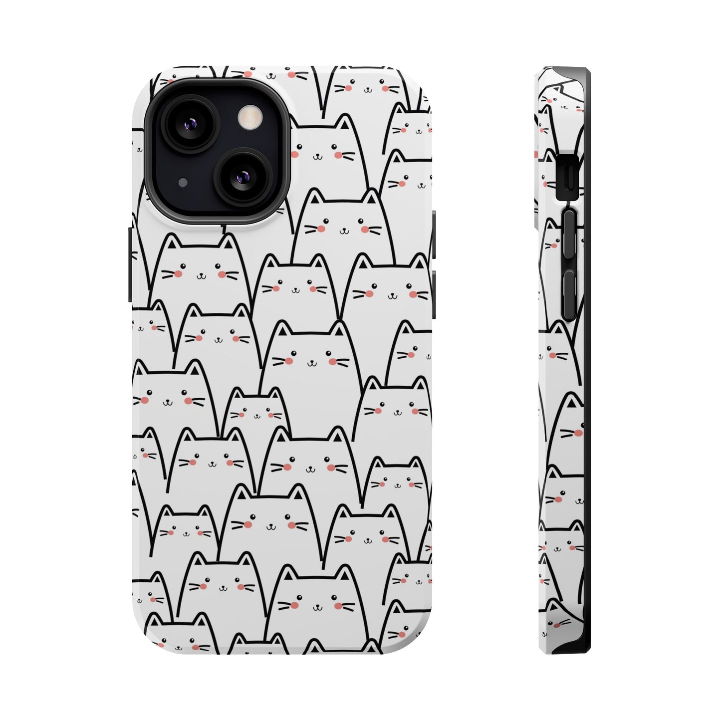 Kawaii Cat Crowd MagSafe® Tough iPhone Case