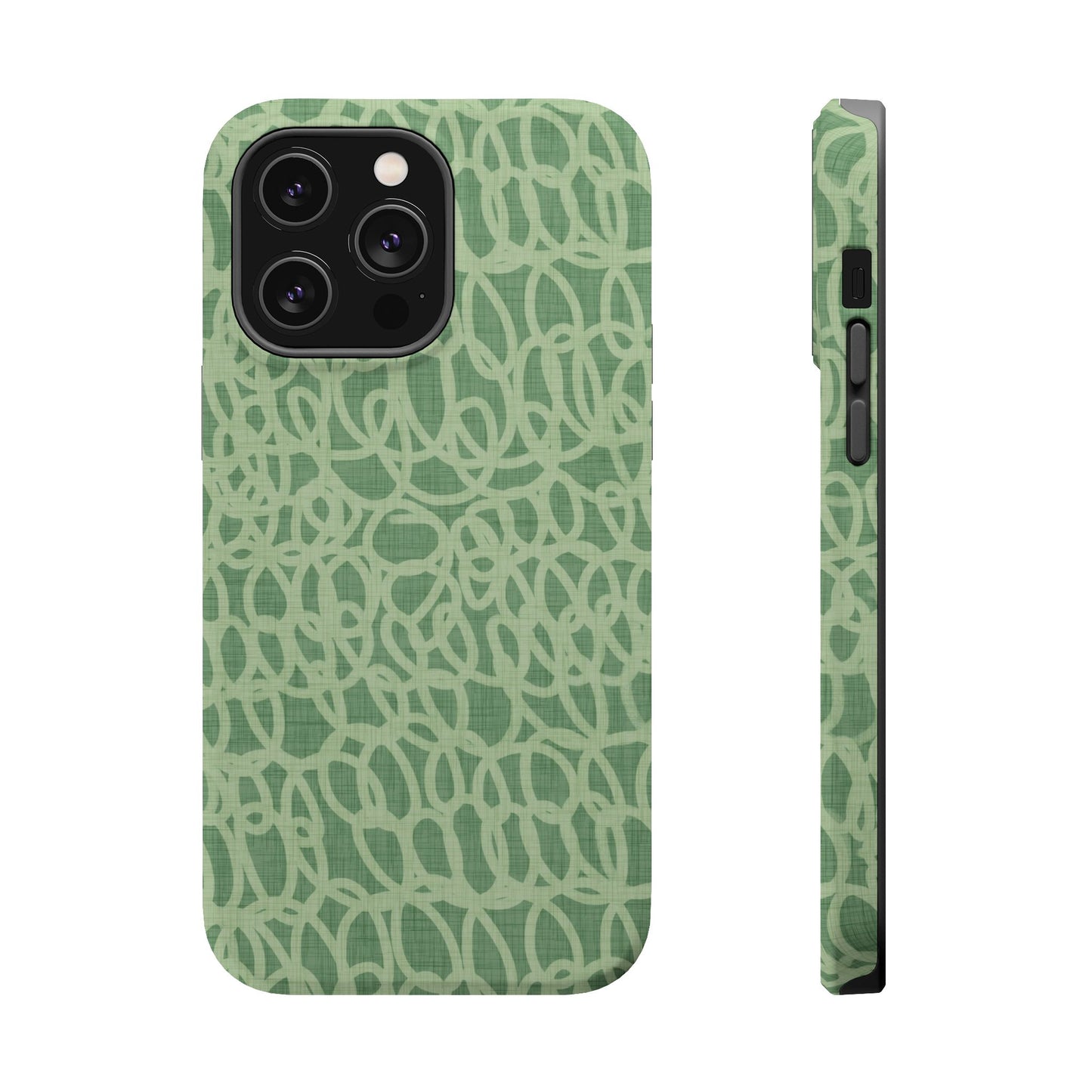 Sage Green Scribble Loops MagSafe® iPhone Tough Case