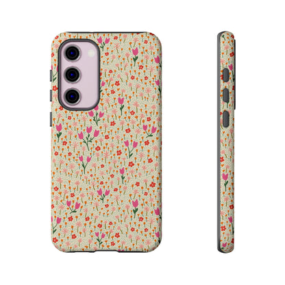 Vintage Cream Wildflower Meadow Samsung Galaxy Tough Case