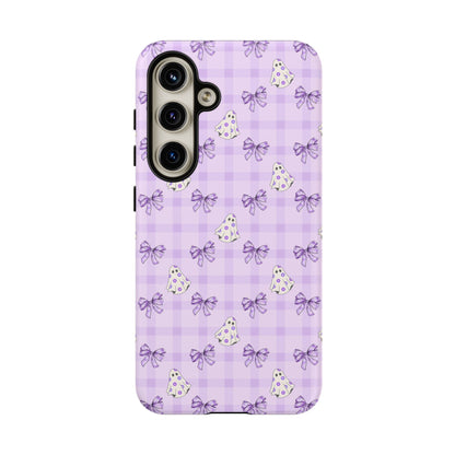 Purple Gingham Ghosts & Bows Samsung Galaxy Tough Case