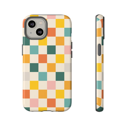 Retro 70s Gingham iPhone Tough Case