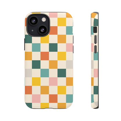 Retro 70s Gingham iPhone Tough Case
