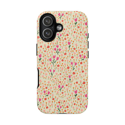 Vintage Cream Wildflower Meadow iPhone Tough Case
