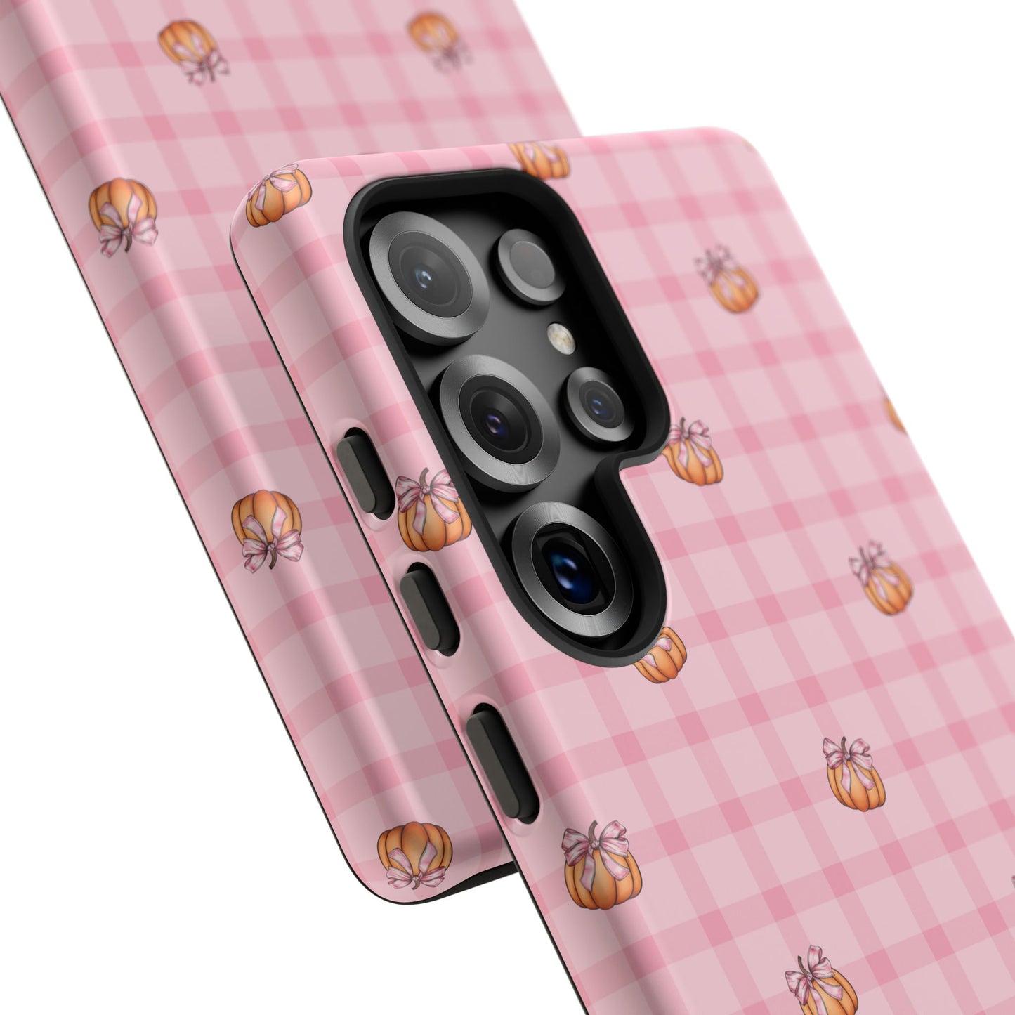 Pink Gingham Pumpkins Samsung Galaxy Tough Case